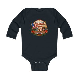 14768348865109708196_2048.jpeg USA Christmas Baby Bodysuit - 'Christmas Miracle' Infant Long Sleeve Onesie