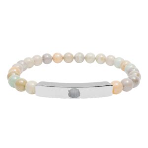 6843579046002190673_2048.jpeg Engravable Natural Stone Bead Bracelet — Stretch Bar Bracelet for Personalized Gifts