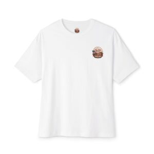 Boxy Tee — Minimal Red Crest Chest Logo