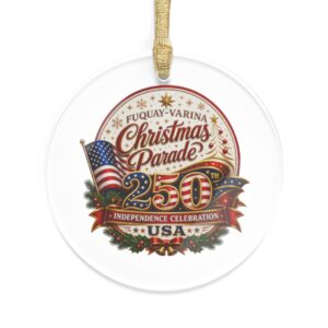 9325437038009144666_2048.jpeg Christmas Parade 250 Acrylic Ornament – USA Independence Celebration Holiday Decor